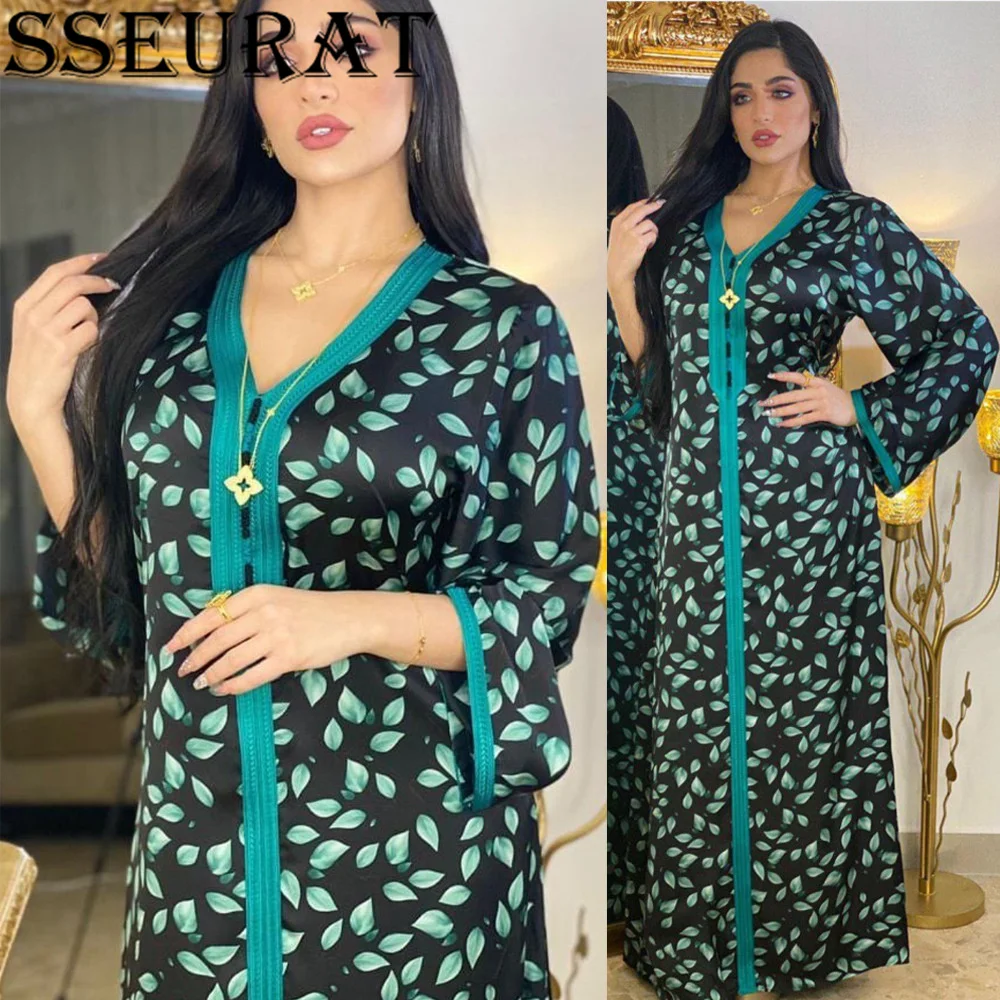 SSEURAT Abaya Dubai Turkey Muslim Boho Dress 2021 Women Kaftan Abayas African Print Long Sleeve Dresses 
SSEURAT Abaya Dubai Turkey Muslim Boho Dress 2021 Women Kaftan Abayas African Print Long Sleeve Dresses