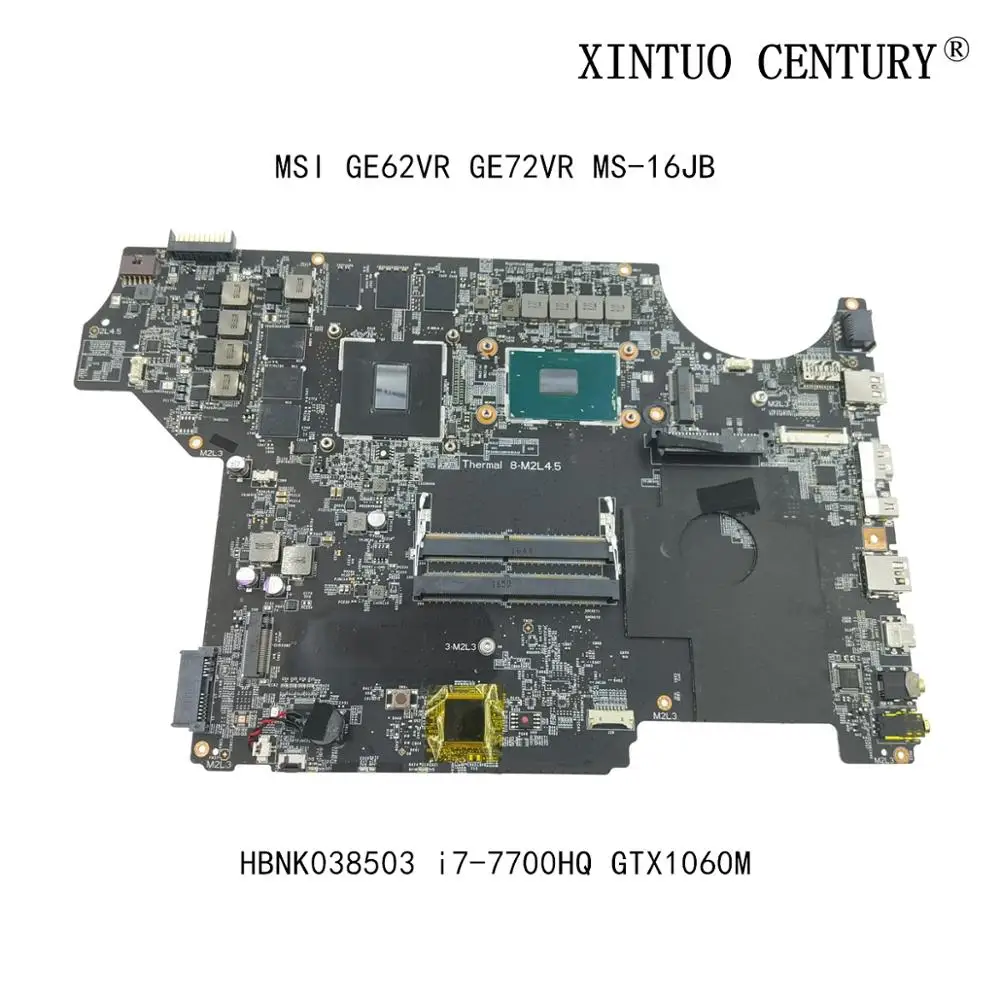 HBNK038503 для MSI GE62VR GE72VR MS-16JB MS-16JB1 1,0 Материнская плата ноутбука W/Процессор i7-7700HQ GPU GTX1060M 100% проверено
HBNK038503 для MSI GE62VR GE72VR MS-16JB MS-16JB1 1,0 Материнская плата ноутбука W/Процессор i7-7700HQ GPU GTX1060M 100% проверено