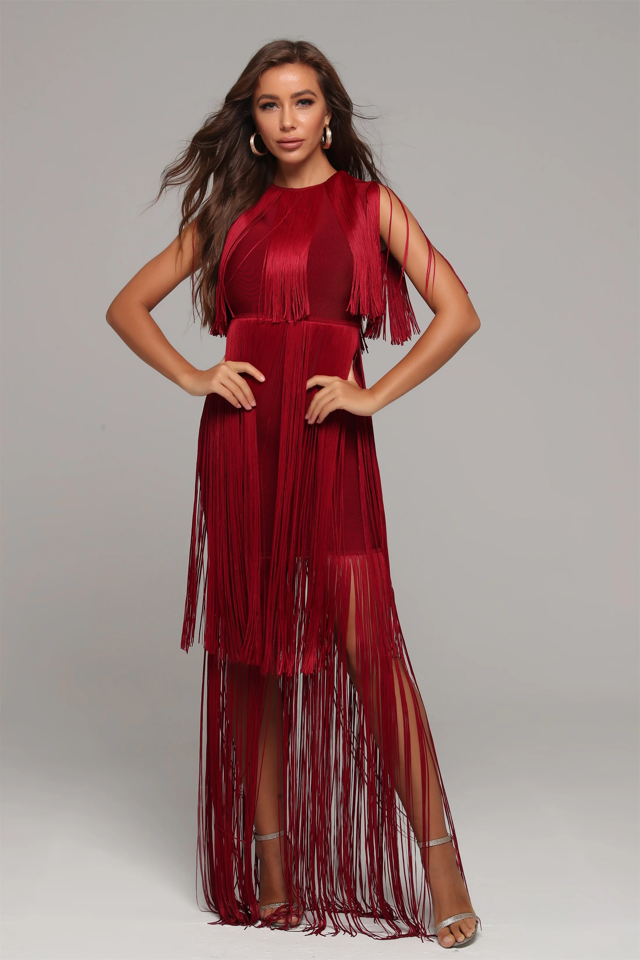 2020 New Arrival Women Tassel O-Neck sleeveless Vestidos Celebrity evening party bodycon dresses dropshipping
2020 New Arrival Women Tassel O-Neck sleeveless Vestidos Celebrity evening party bodycon dresses dropshipping
