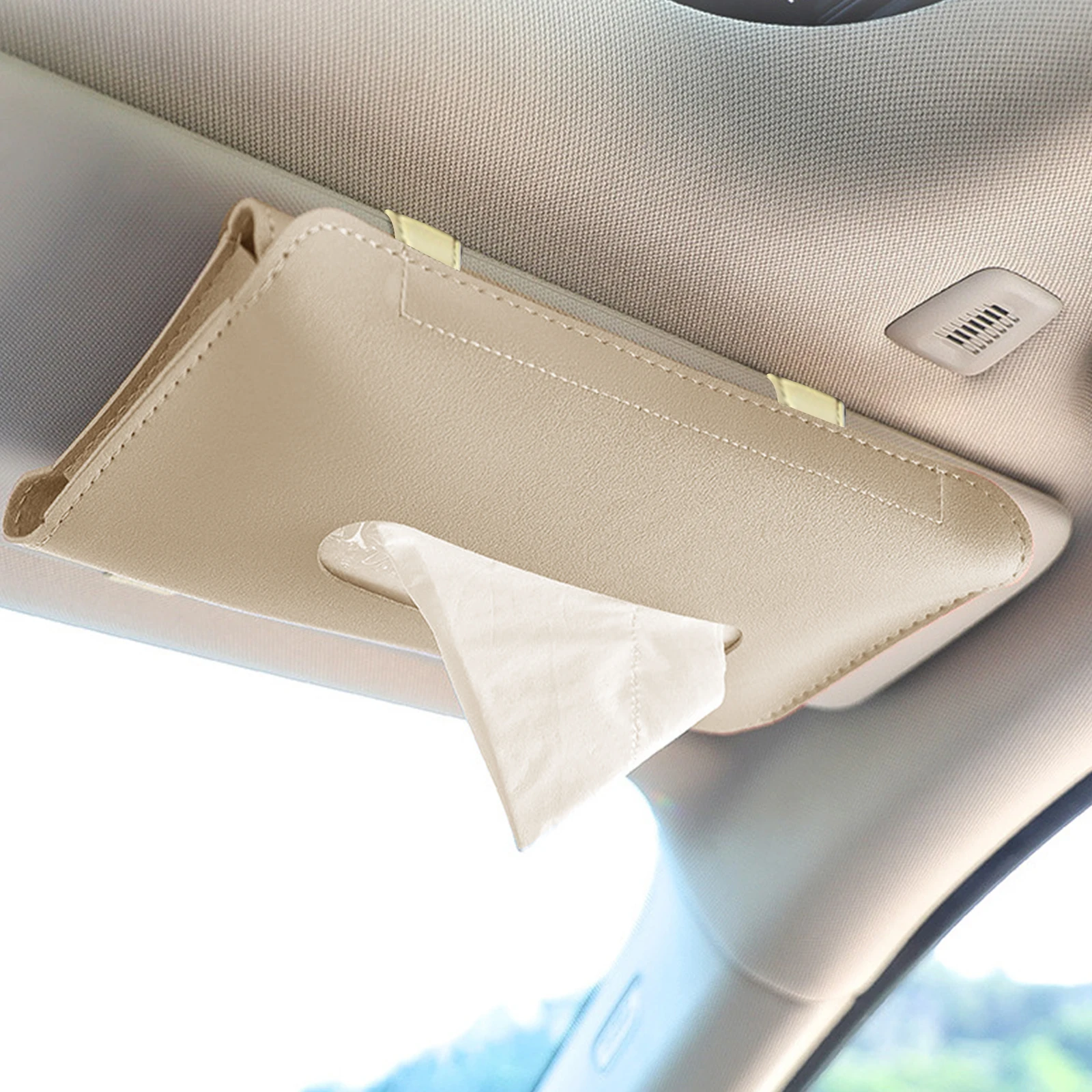 

Car Tissue Box Sun Visor Seat Back Sunroof Car Drawer Pack Hanging Creative Leather Car Accessories Interior Products