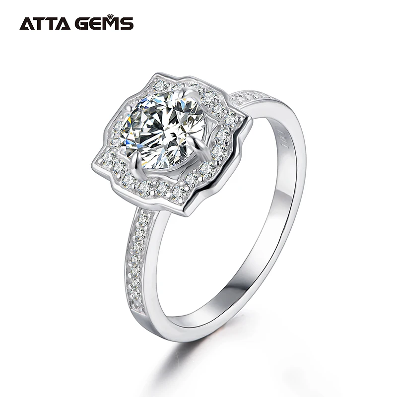 925 Silver Brilliant Cut Diamond Test Passed Moissanite Women Ring 1 Carat D Color Brilliant Cut VVS1 Moissanite Rings for Women
925 Silver Brilliant Cut Diamond Test Passed Moissanite Women Ring 1 Carat D Color Brilliant Cut VVS1 Moissanite Rings for Women