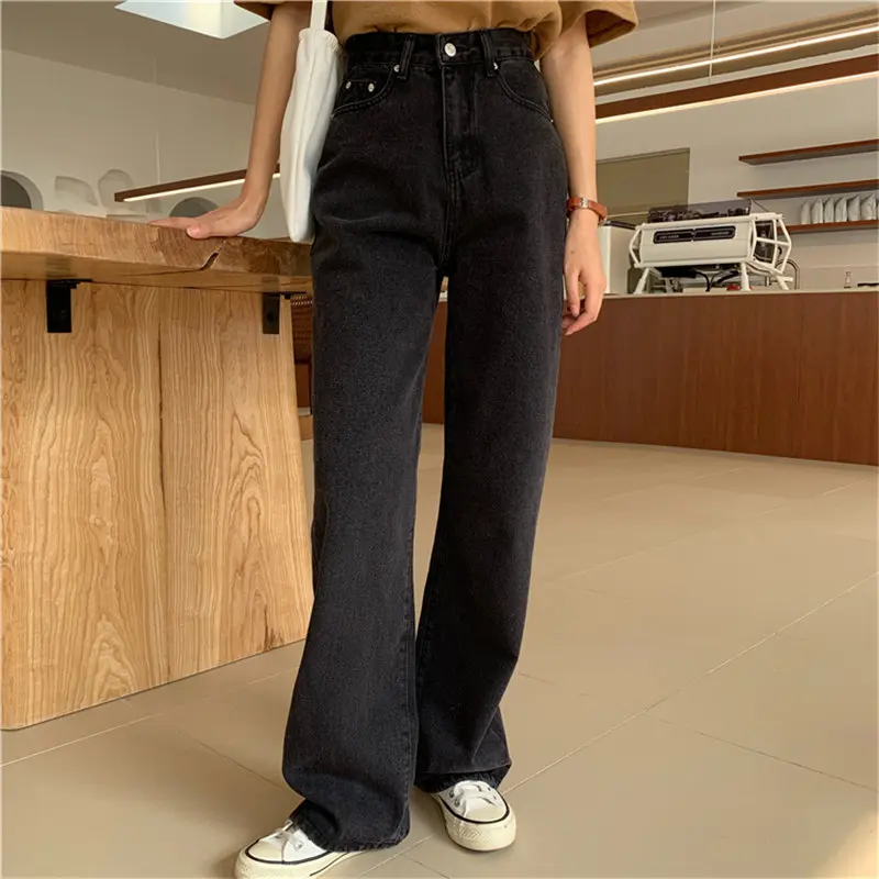 HziriP 2020 Black High Waist Streetwear Denim Casual Straight Cowboy Chic Women Fashion Plus Wild All Match Woman Wide Leg Pants
HziriP 2020 Black High Waist Streetwear Denim Casual Straight Cowboy Chic Women Fashion Plus Wild All Match Woman Wide Leg Pants