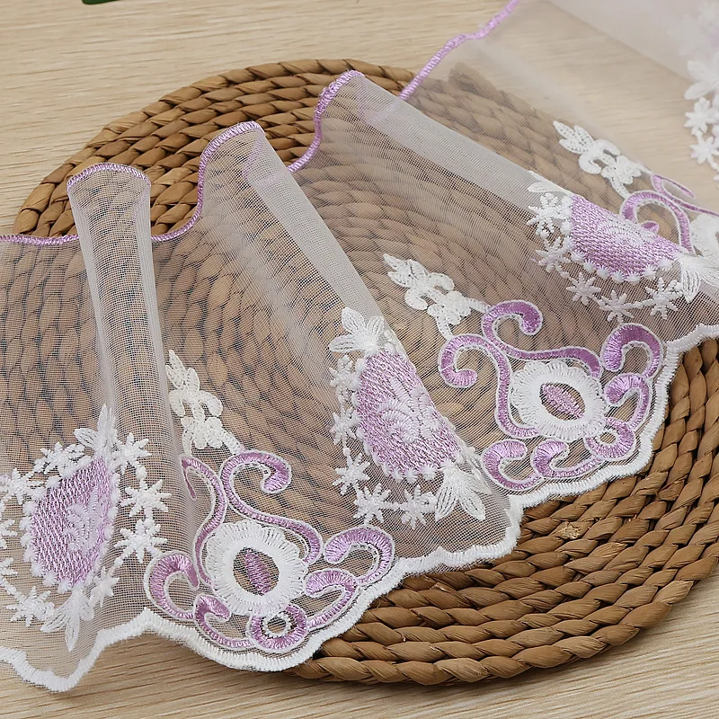 30Yards 17.5cm Embroidered Apparel Purple Net Fabric Lace Trim Tulle Ribbon for Home Textile Garment Scarf Bra Lingerie Dolls
30Yards 17.5cm Embroidered Apparel Purple Net Fabric Lace Trim Tulle Ribbon for Home Textile Garment Scarf Bra Lingerie Dolls