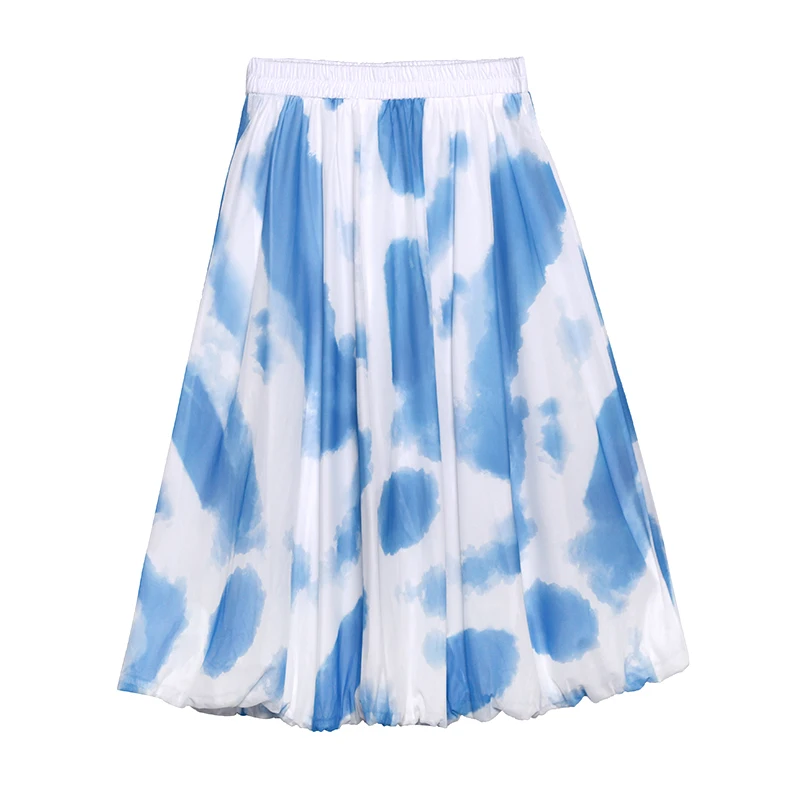SeeBeautiful Contrast Color Printed Pleated Loose A-line Half-body Skirt Elastic Waist New Fashion Summer 2021 Woman E540
SeeBeautiful Contrast Color Printed Pleated Loose A-line Half-body Skirt Elastic Waist New Fashion Summer 2021 Woman E540