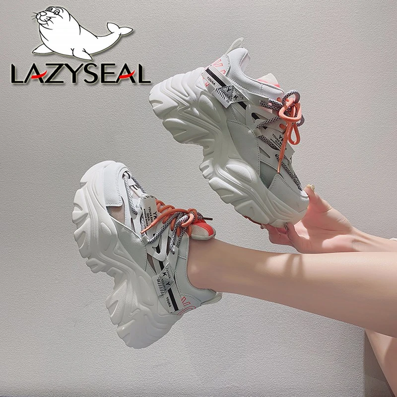 Женские кроссовки LazySeal на платформе, сетчатые, на шнуровке, высокие, повседневная обувь на толстой подошве, на лето
Женские кроссовки LazySeal на платформе, сетчатые, на шнуровке, высокие, повседневная обувь на толстой подошве, на лето