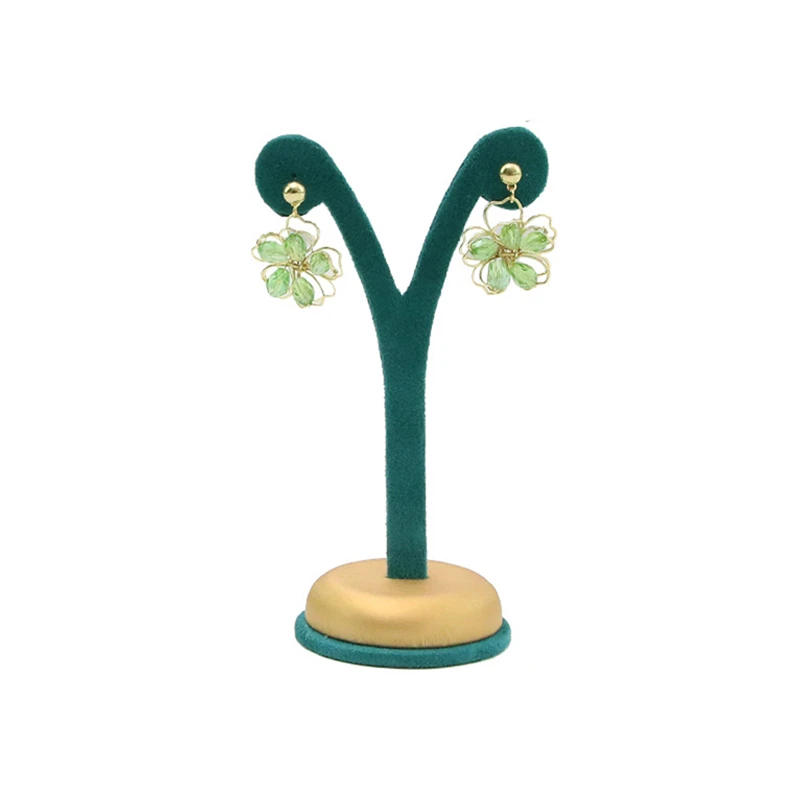 New Retro Bean Sprout Earrings Holder Malachite Green Velvet&PU Jewelry Display Stand Dangler Storage Rack Organizer Photo Props
New Retro Bean Sprout Earrings Holder Malachite Green Velvet&PU Jewelry Display Stand Dangler Storage Rack Organizer Photo Props