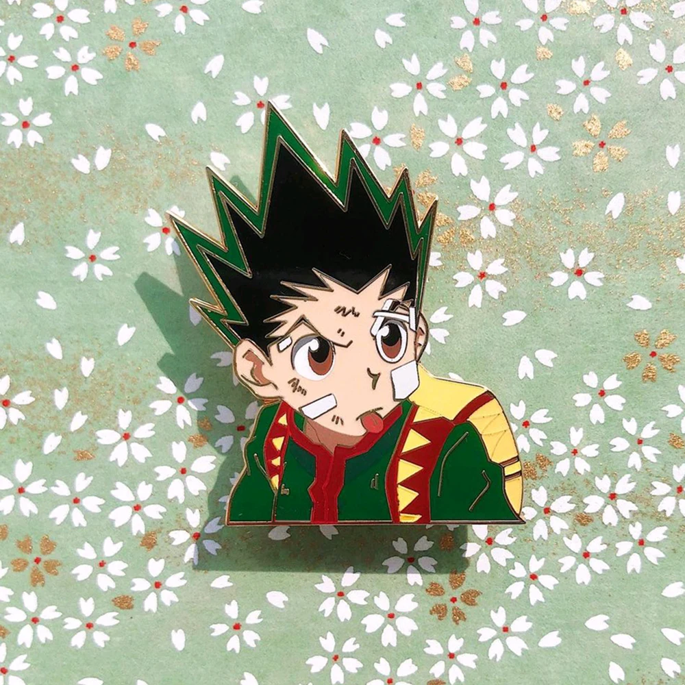 

HUNTERxHUNTER Gon Freecss Hard Enamel Pin Cartoon Hunter Boy Metal Brooch Accessories Anime Fans Collect Badge Jewelry Gift