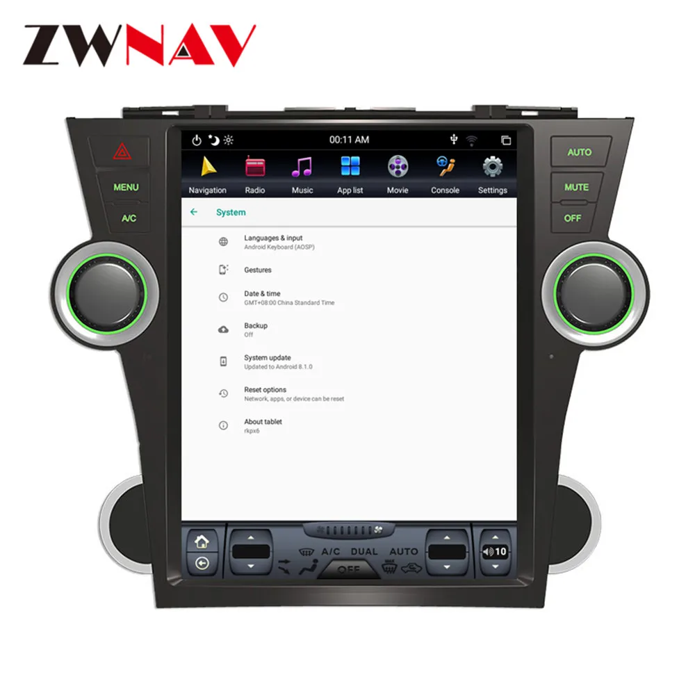 Tesla Style Big Screen Android 9.0 Car Multimedia Player For Toyota highlander 2007-2013 car GPS Audio Radio stereo BT head unit
Tesla Style Big Screen Android 9.0 Car Multimedia Player For Toyota highlander 2007-2013 car GPS Audio Radio stereo BT head unit