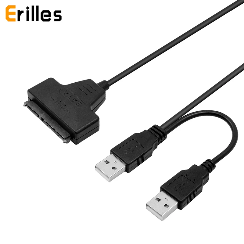 480 Мбит/с USB 2 0 до 7 + 15 22 Pin SATA 3 кабель адаптер конвертер для 5 дюймов жесткий диск HDD