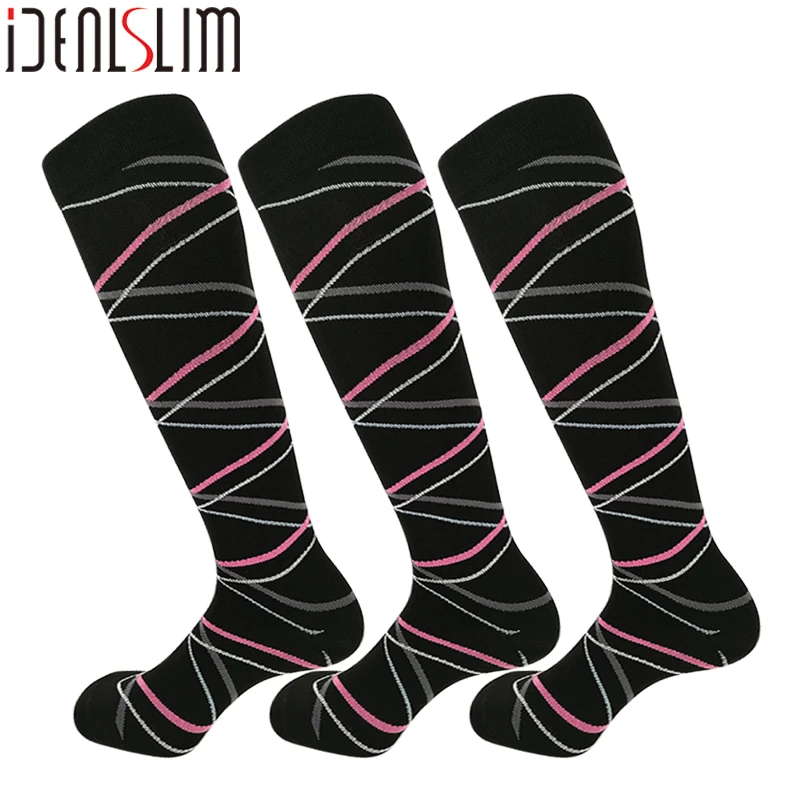 Носки для бега IDEALSLIM 3 пары компрессионные носки женщин и мужчин велоспорта