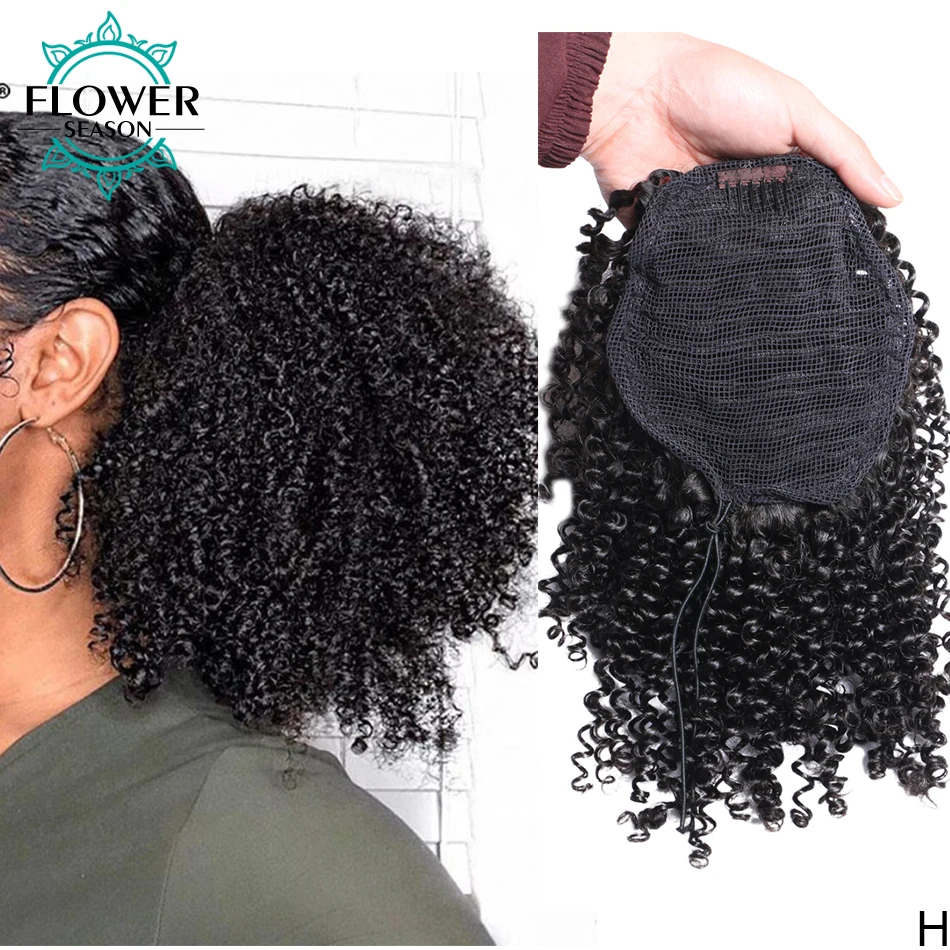 Drawstring Afro Kinky Curly Ponytail Human Hair Remy Indian Hair Extensions PonyTail For Women 100g FlowerSeaso
Drawstring Afro Kinky Curly Ponytail Human Hair Remy Indian Hair Extensions PonyTail For Women 100g FlowerSeaso