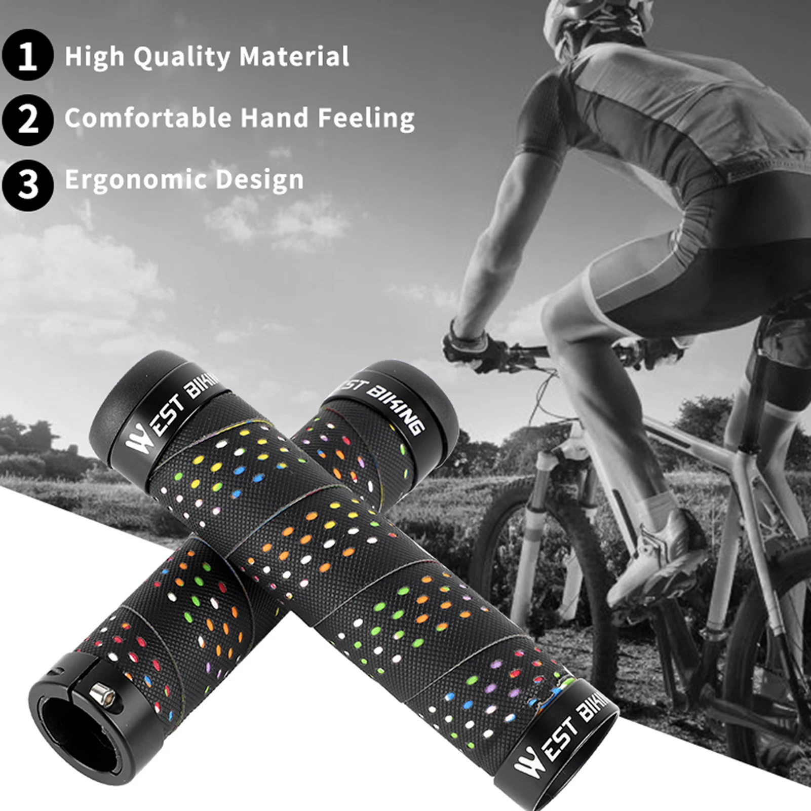 WEST BIKING 2pcs Bicycle Handle Bar Grips Bike Grips Anti-slip Handlebar Anti-skid Shock-absorbing Rubber Grips Bike Handlebar
WEST BIKING 2pcs Bicycle Handle Bar Grips Bike Grips Anti-slip Handlebar Anti-skid Shock-absorbing Rubber Grips Bike Handlebar