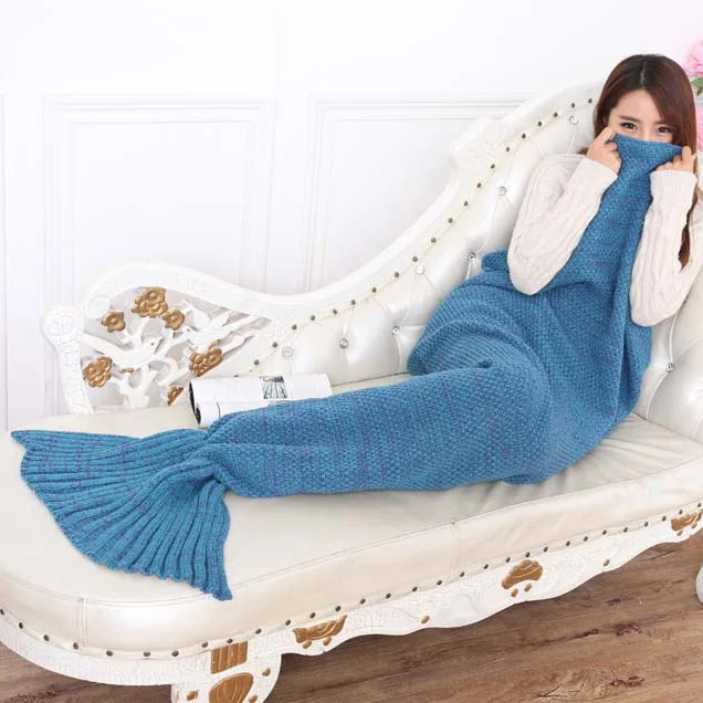 Crocheted Mermaid Blanket For Adults Kids Fish Tail Mermaid Acrylic Thread Blanket Spring Autumn Yarn Dyed Throw Plaid Blankets
Crocheted Mermaid Blanket For Adults Kids Fish Tail Mermaid Acrylic Thread Blanket Spring Autumn Yarn Dyed Throw Plaid Blankets