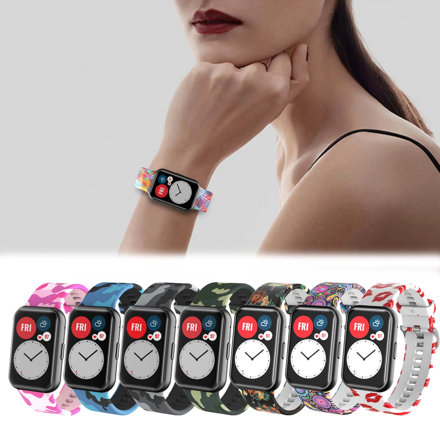 1Pc Silicone Straps For Huawei Watch Fit Smart Watches Sport Wrist Band Replacement Watchband Bracelet Accessories With tool 
1Pc Silicone Straps For Huawei Watch Fit Smart Watches Sport Wrist Band Replacement Watchband Bracelet Accessories With tool