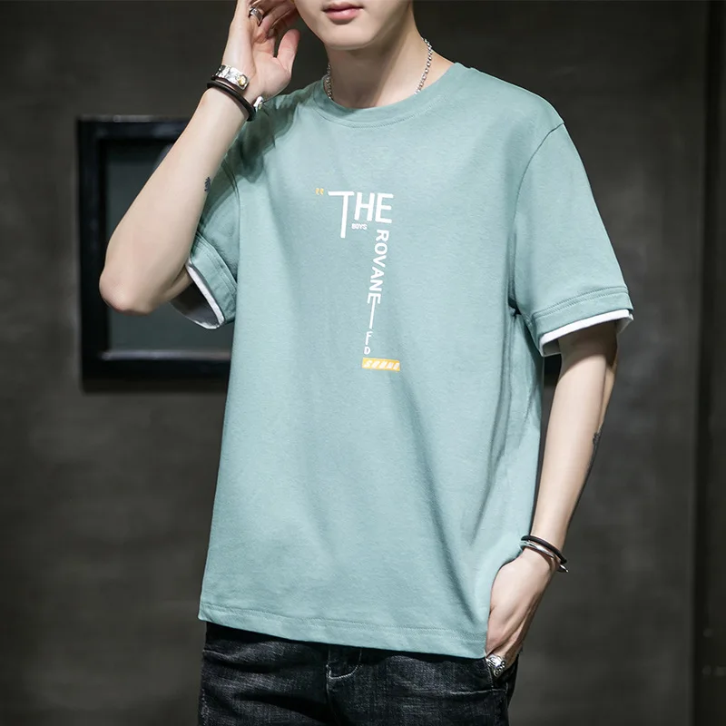 2021 Summer New Men's Cotton Short-Sleeve round Collar T-shirt Men's Fashion Trendy and Casual Skin-Friendly Breathable Top
2021 Summer New Men's Cotton Short-Sleeve round Collar T-shirt Men's Fashion Trendy and Casual Skin-Friendly Breathable Top