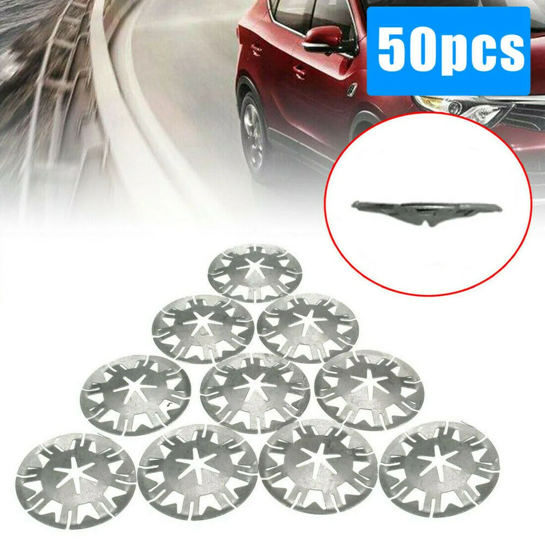 50Pcs Car Metal Spring Washer Fixing Clip Exhaust Heat Shield N90-796-501 Undertray Retaining Clamp Nut accessories high quality
50Pcs Car Metal Spring Washer Fixing Clip Exhaust Heat Shield N90-796-501 Undertray Retaining Clamp Nut accessories high quality