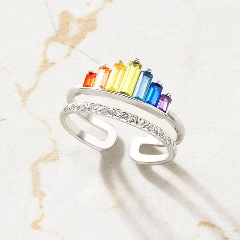 Crown Rainbow Rings For Women Adjustable Crystal Ring Best Wishes To My Daughter Birthday Gift Elegant Female Jewelry
Crown Rainbow Rings For Women Adjustable Crystal Ring Best Wishes To My Daughter Birthday Gift Elegant Female Jewelry