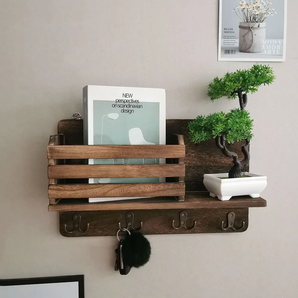 Wooden Wall Hanging Storage Rack Distressed Sundries Rack Practical Wall Shelf
Wooden Wall Hanging Storage Rack Distressed Sundries Rack Practical Wall Shelf