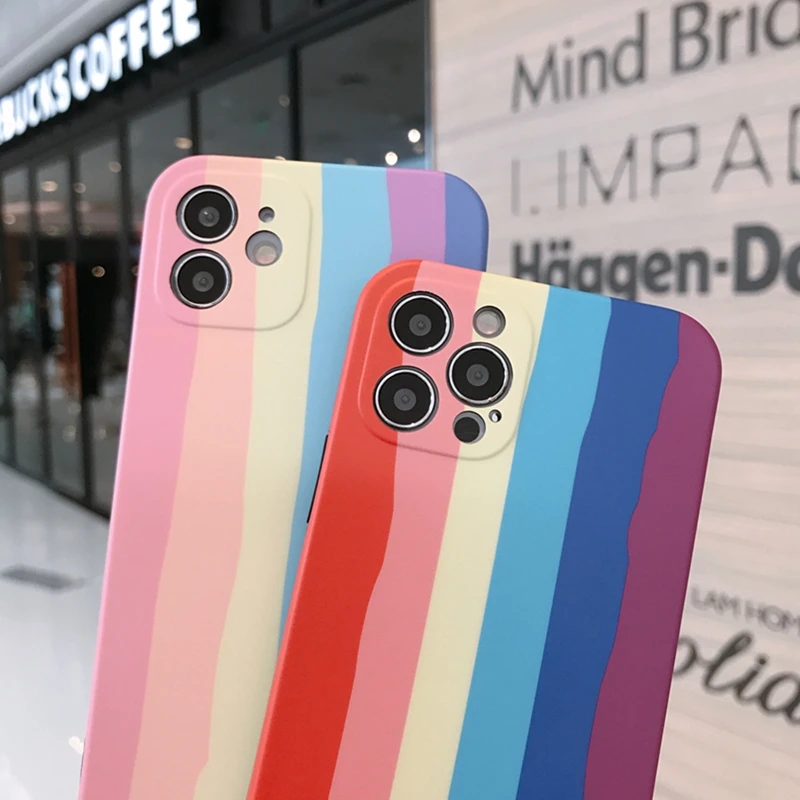 Rainbow Soft Phone Case Crossbody Necklace Cord Lanyards With Rope For iphone 12 MINI 7 8 Plus X XR XS 11 Pro Max SE 2020 Cover 
Rainbow Soft Phone Case Crossbody Necklace Cord Lanyards With Rope For iphone 12 MINI 7 8 Plus X XR XS 11 Pro Max SE 2020 Cover