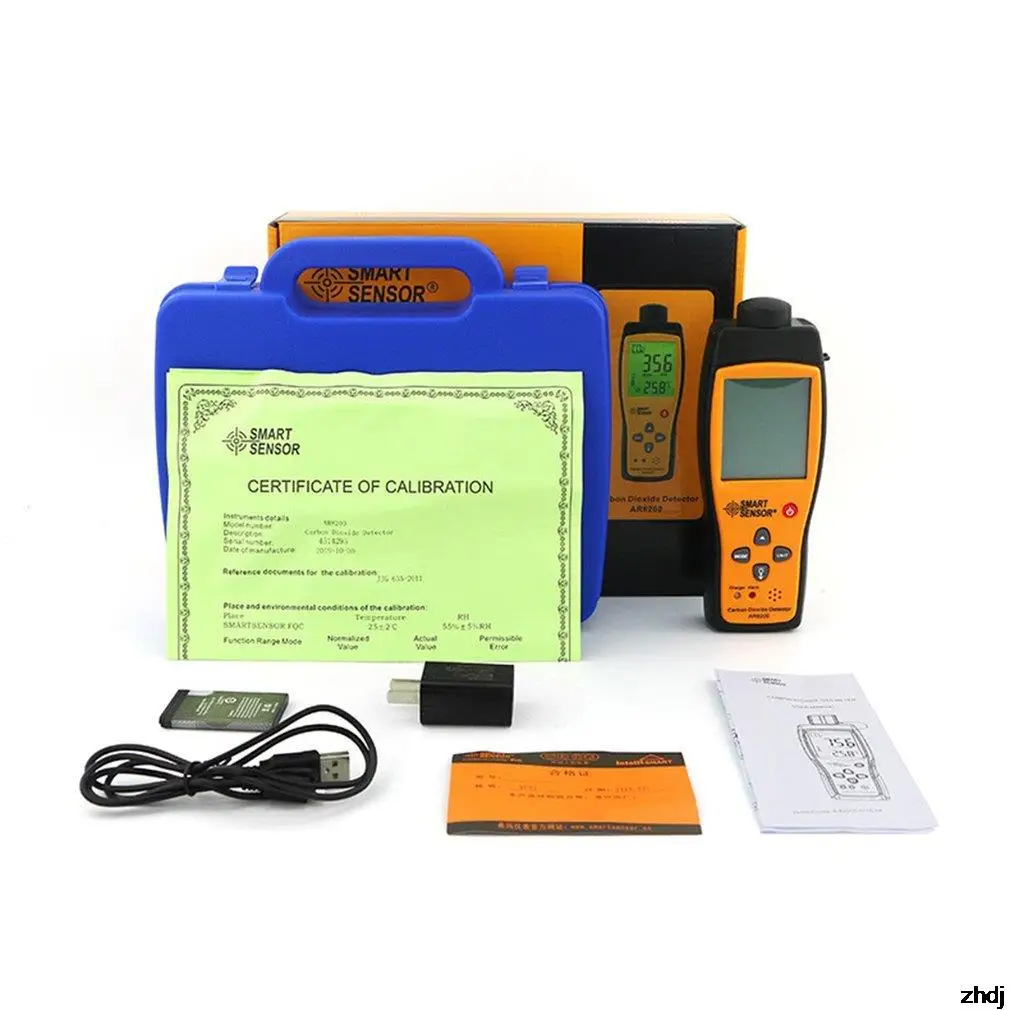 SMART SENSOR Handheld CO2 Gas Analyzer Meter Monitor Gas Detector Carbon Dioxide Detector CO2 Tester Measuring range 350~9999PPM
SMART SENSOR Handheld CO2 Gas Analyzer Meter Monitor Gas Detector Carbon Dioxide Detector CO2 Tester Measuring range 350~9999PPM