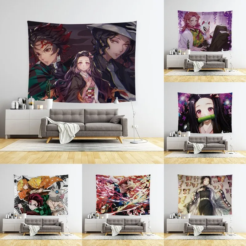 Hot Anime Demon Slayer Cartoon Rengoku Kyoujurou Polyester Tapestry Kamado Nezuko Wall Tapestry Living Room Bedroom Decoration
Hot Anime Demon Slayer Cartoon Rengoku Kyoujurou Polyester Tapestry Kamado Nezuko Wall Tapestry Living Room Bedroom Decoration