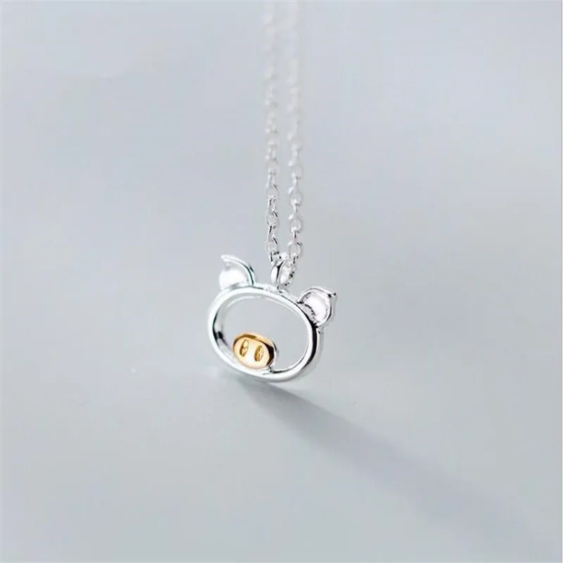 Korean Personality Design Hollow Out Pig Head Pendant Simple Silver Plated Women Necklace 2021 Fashion Women Party Jewelry
Korean Personality Design Hollow Out Pig Head Pendant Simple Silver Plated Women Necklace 2021 Fashion Women Party Jewelry