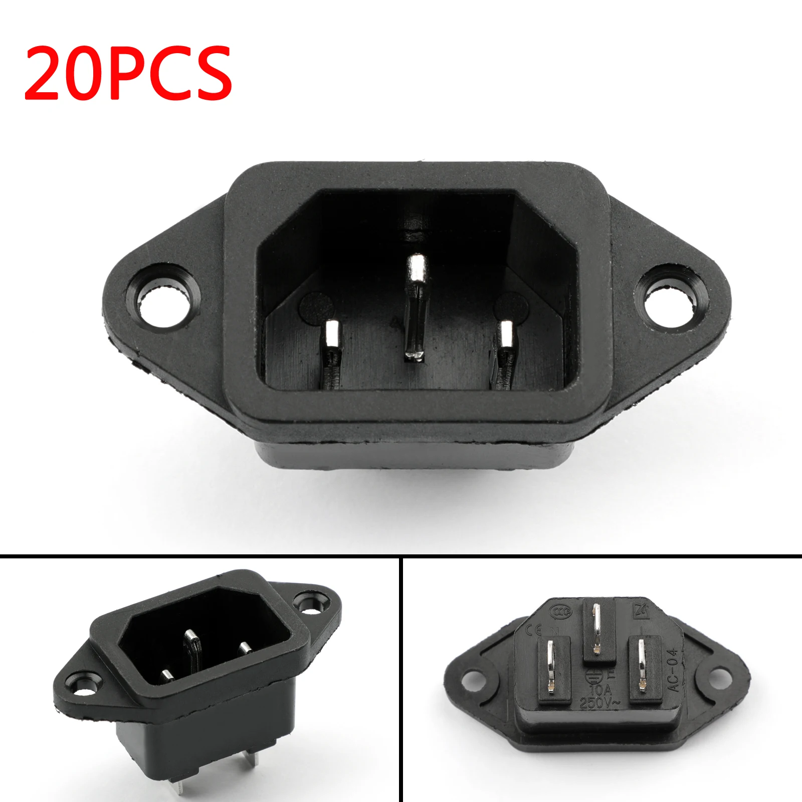 Artudatech 20 шт. IEC320 C14 3-контактный винтовой разъем питания 10A 250V для лодки AC-04
Artudatech 20 шт. IEC320 C14 3-контактный винтовой разъем питания 10A 250V для лодки AC-04