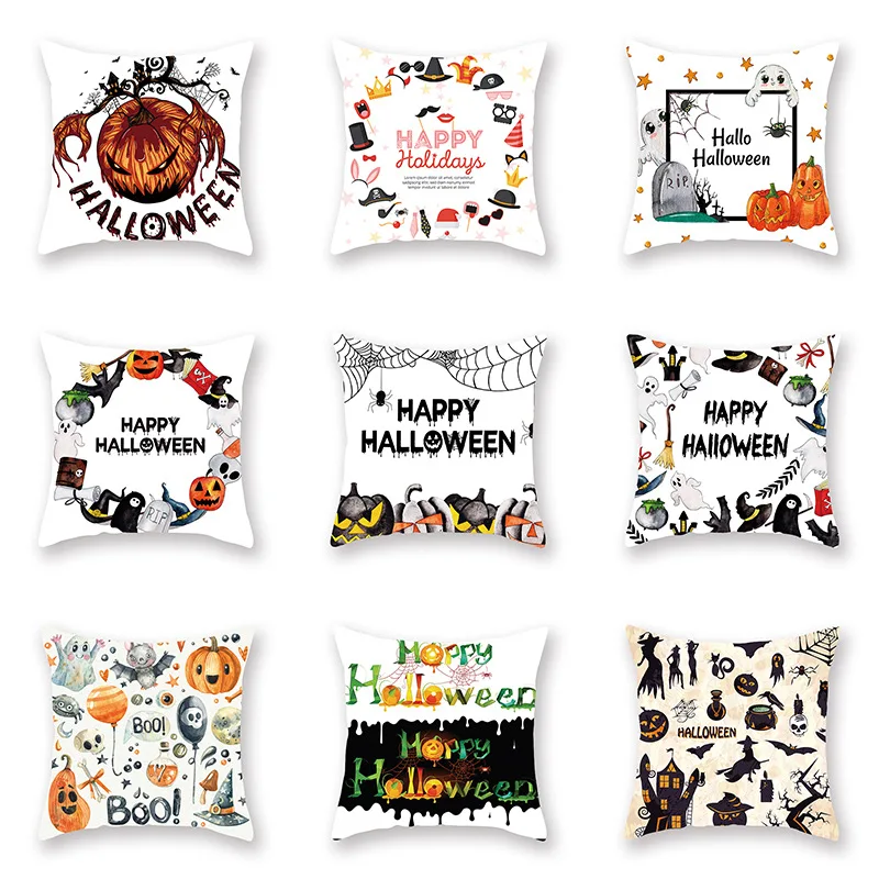 Cartoon Pumpkin Printed Letter Throw Pillows Case Halloween Skull Black Bat Cushion Cover Sofa Office Living Room Decoration
Cartoon Pumpkin Printed Letter Throw Pillows Case Halloween Skull Black Bat Cushion Cover Sofa Office Living Room Decoration