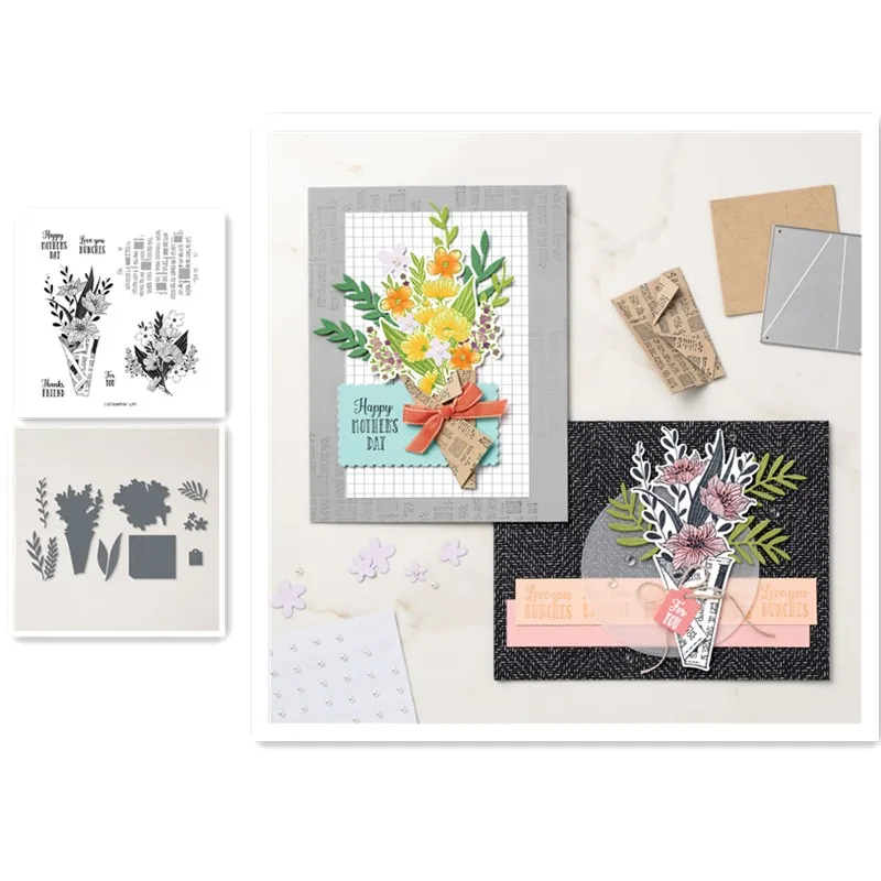 Flower Metal Cutting Dies and Rubber Stamps Scrapbooking Craft Stencil Album Paper Make Template Decor Design
Flower Metal Cutting Dies and Rubber Stamps Scrapbooking Craft Stencil Album Paper Make Template Decor Design
