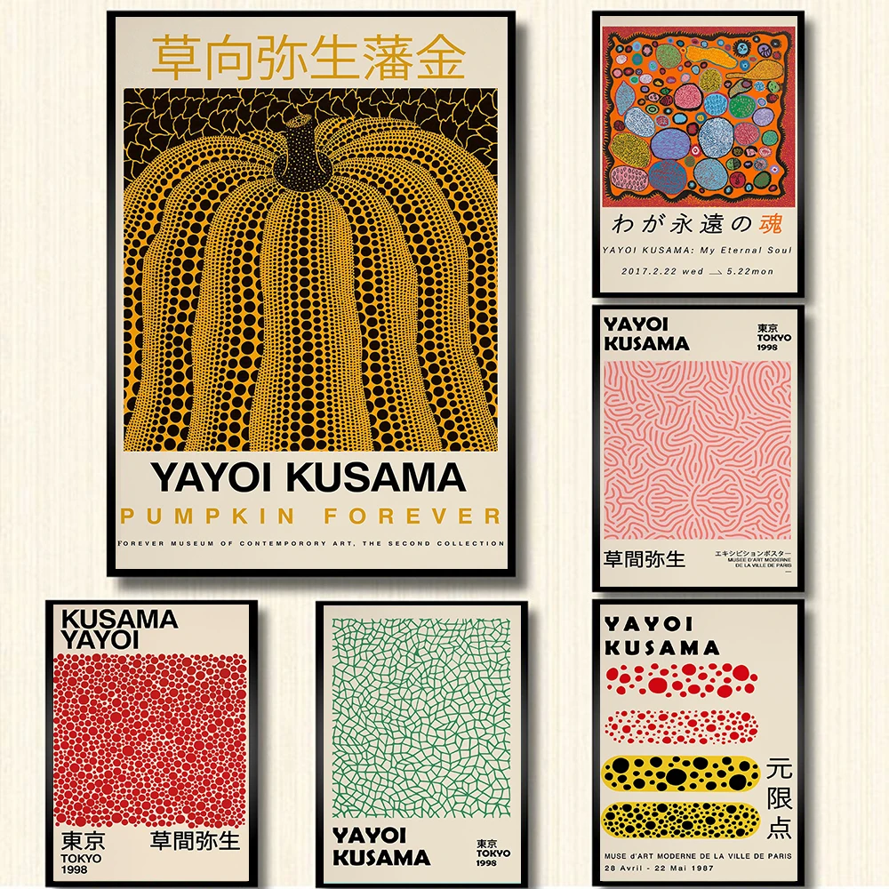 Yayoi Kusama Exhibition Posters and Print Japanese Artist Art Painting Canvas Picture Abstract Modern Museum For Home Wall Decor
Yayoi Kusama Exhibition Posters and Print Japanese Artist Art Painting Canvas Picture Abstract Modern Museum For Home Wall Decor