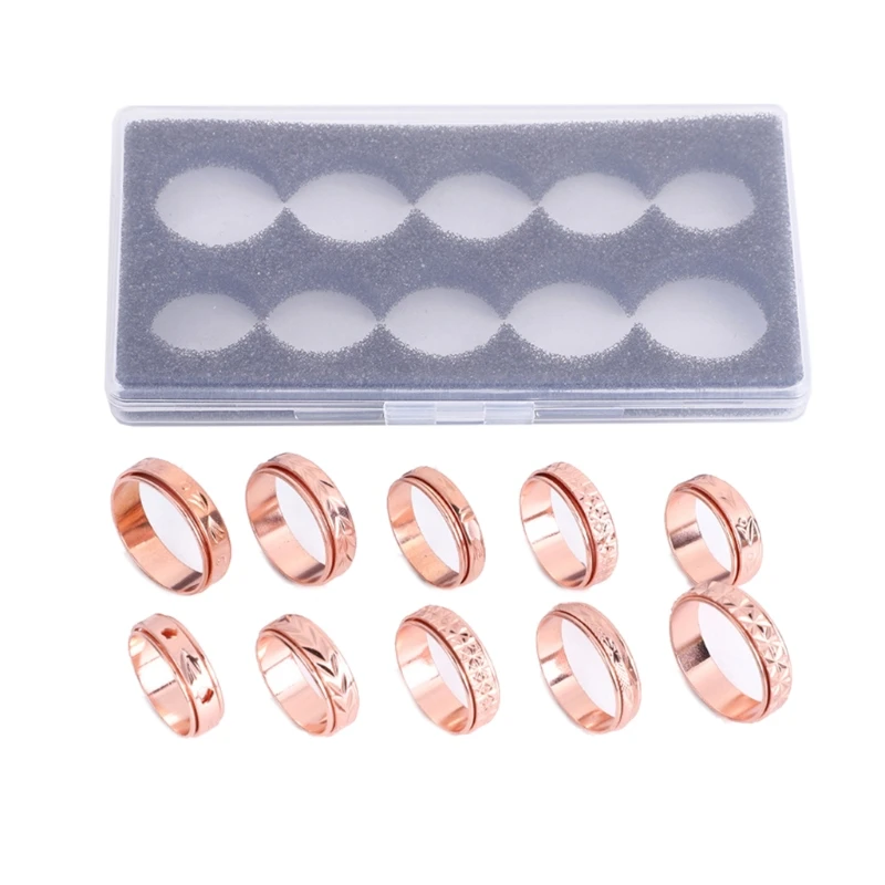 10 Styles Stress Relieving Fidget Band Rings Kit Fuuny Spinner Metal Rings Bands R2LE
10 Styles Stress Relieving Fidget Band Rings Kit Fuuny Spinner Metal Rings Bands R2LE