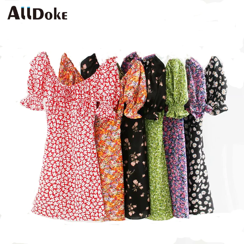 ALLDOKE vintage flora print short dress women summer high waist lantern sleeve ruffles casual ladies A line dresses vestidos
ALLDOKE vintage flora print short dress women summer high waist lantern sleeve ruffles casual ladies A line dresses vestidos