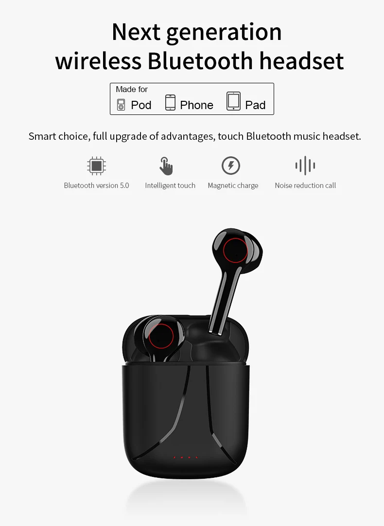 New TWS L31 TWS Wireless Headset Bluetooth 5.0 Earphones HiFi Stereo Earbuds Smart Touch Waterproof For All IOS Android
New TWS L31 TWS Wireless Headset Bluetooth 5.0 Earphones HiFi Stereo Earbuds Smart Touch Waterproof For All IOS Android