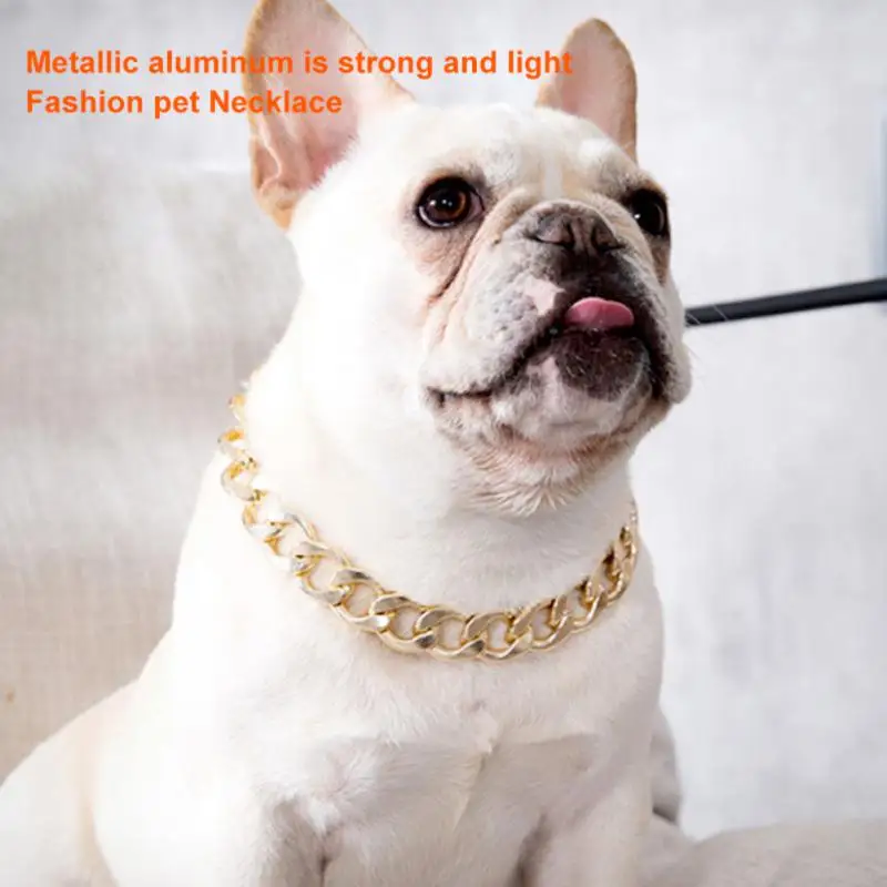 Punk Gold Dog Chain Collar Pet Jewelry ABS Photo Props Dog Accessories 40CM for Teddy Bago Pitbull Bulldog Small Large Dogs
Punk Gold Dog Chain Collar Pet Jewelry ABS Photo Props Dog Accessories 40CM for Teddy Bago Pitbull Bulldog Small Large Dogs
