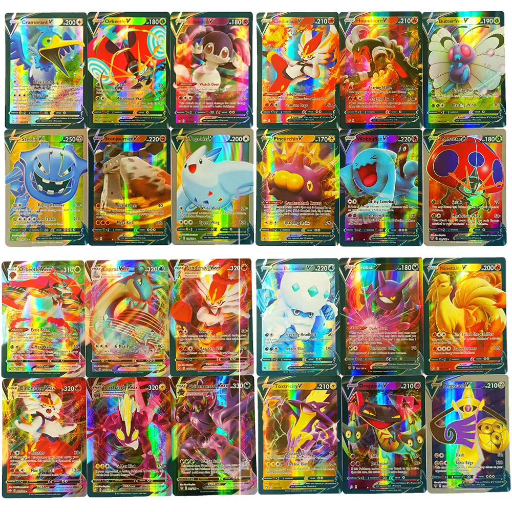 100pcs Pokemon English Cards 71V 29VMAX Butterfree Articuno Moltres Ultra Sun Ultra Moon Game Collection Card Toys Kids Gifts
100pcs Pokemon English Cards 71V 29VMAX Butterfree Articuno Moltres Ultra Sun Ultra Moon Game Collection Card Toys Kids Gifts