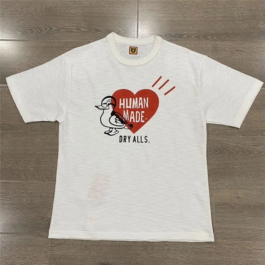 Duck Red Heart Print Human Made T-shirt Men Women Slub Cotton White Gray Casual T shirts Tops Tee
Duck Red Heart Print Human Made T-shirt Men Women Slub Cotton White Gray Casual T shirts Tops Tee