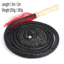 1.5 Meters/2 Meters High-quality Leather Whip Martial Arts Fitness Tools Outdoor Toys Adult Leather Whip For Physical Exercise