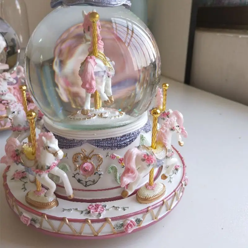 HOT-Rotate Music Box, Luxury Carousel Glass Ball Doll Miniature Dollhouse Toy with Castle in the Sky Tune Perfect for Birthday G
HOT-Rotate Music Box, Luxury Carousel Glass Ball Doll Miniature Dollhouse Toy with Castle in the Sky Tune Perfect for Birthday G