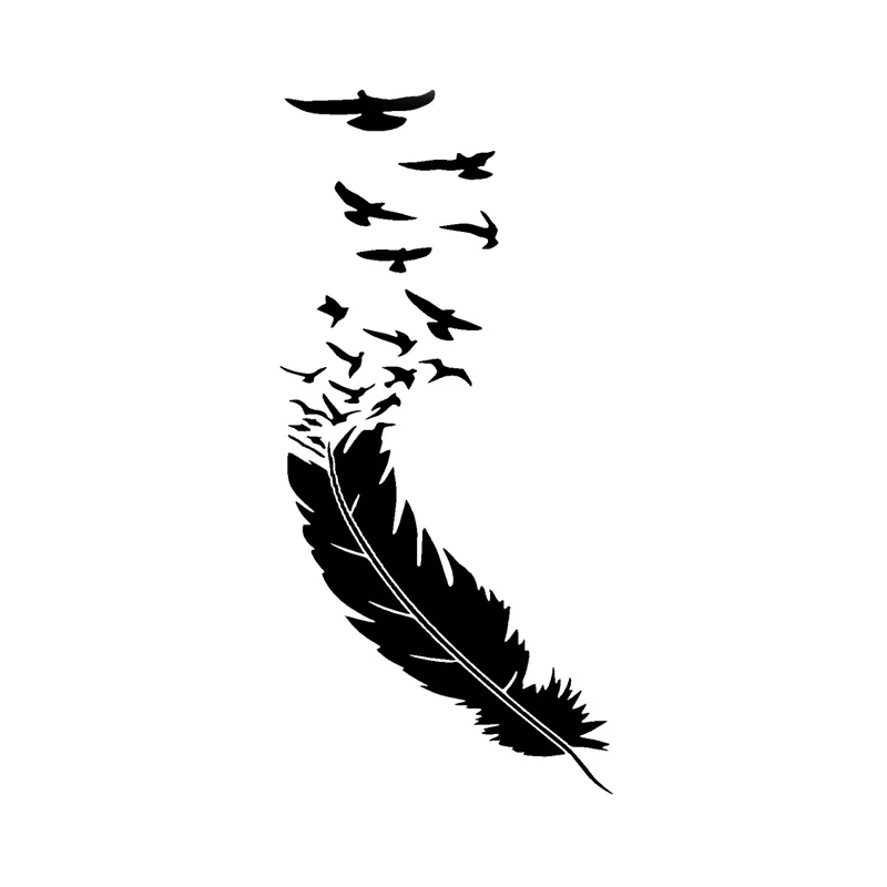 Personality Car Sticker Fashion FEATHER with Birds KK Vinyl Decals Car Window Sticker Black/Silver 10cm*20cm
Personality Car Sticker Fashion FEATHER with Birds KK Vinyl Decals Car Window Sticker Black/Silver 10cm*20cm