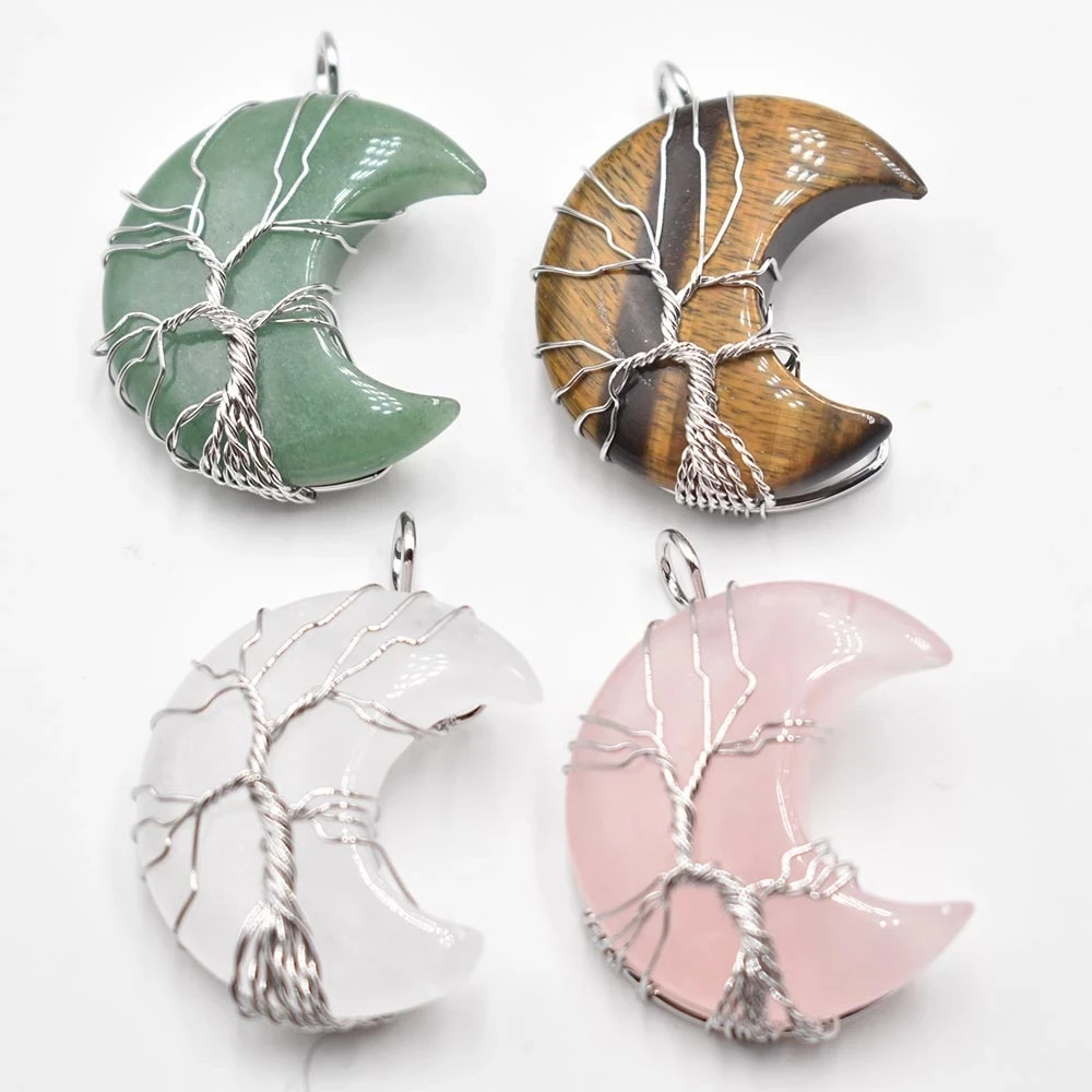 2021New Crystal Pendant Tree Of Life Moon Shape Reiki Polished Mineral Jewelry Healing Stone For Men Women Jewelry Gift 4pcs/lot
2021New Crystal Pendant Tree Of Life Moon Shape Reiki Polished Mineral Jewelry Healing Stone For Men Women Jewelry Gift 4pcs/lot