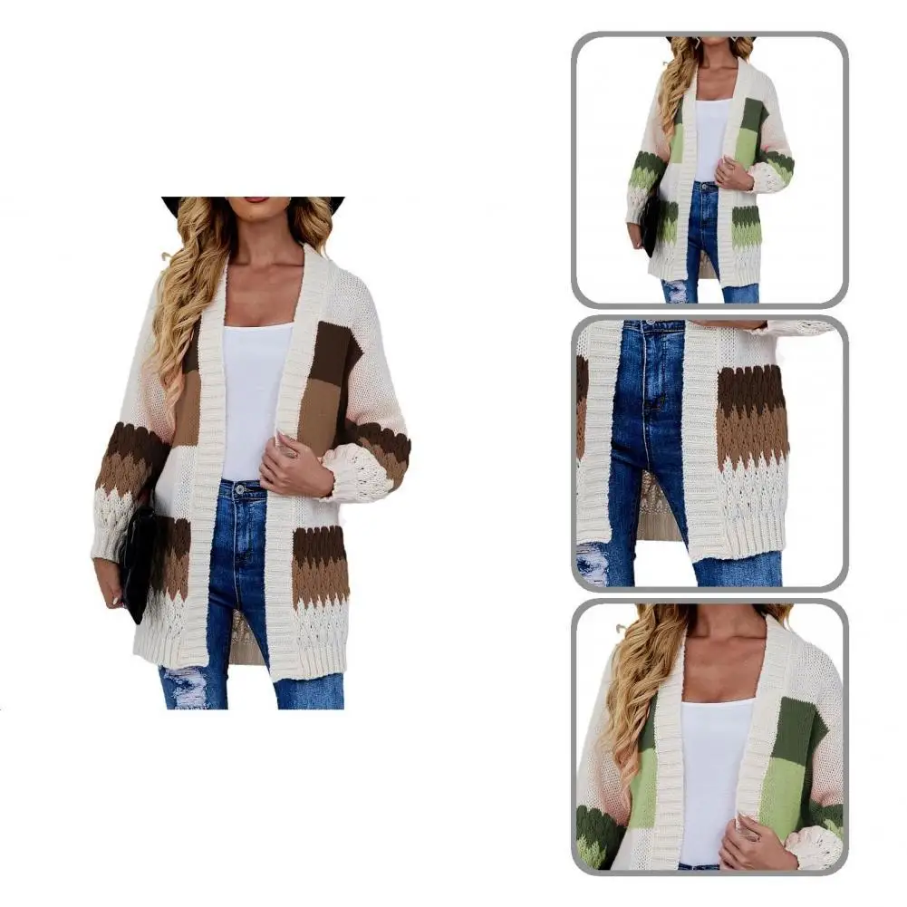 Стильное пальто с длинным рукавом, Осень-зима, свитер средней длины с открытым стежком, свитер, пальто
Стильное пальто с длинным рукавом, Осень-зима, свитер средней длины с открытым стежком, свитер, пальто