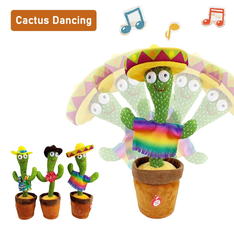 Dancing Cactus Electronic Plush Toys Soft Plush Kawaii Doll Cactus Singing Dancing Voice Interactive Stuffed Toys for Children
Dancing Cactus Electronic Plush Toys Soft Plush Kawaii Doll Cactus Singing Dancing Voice Interactive Stuffed Toys for Children
