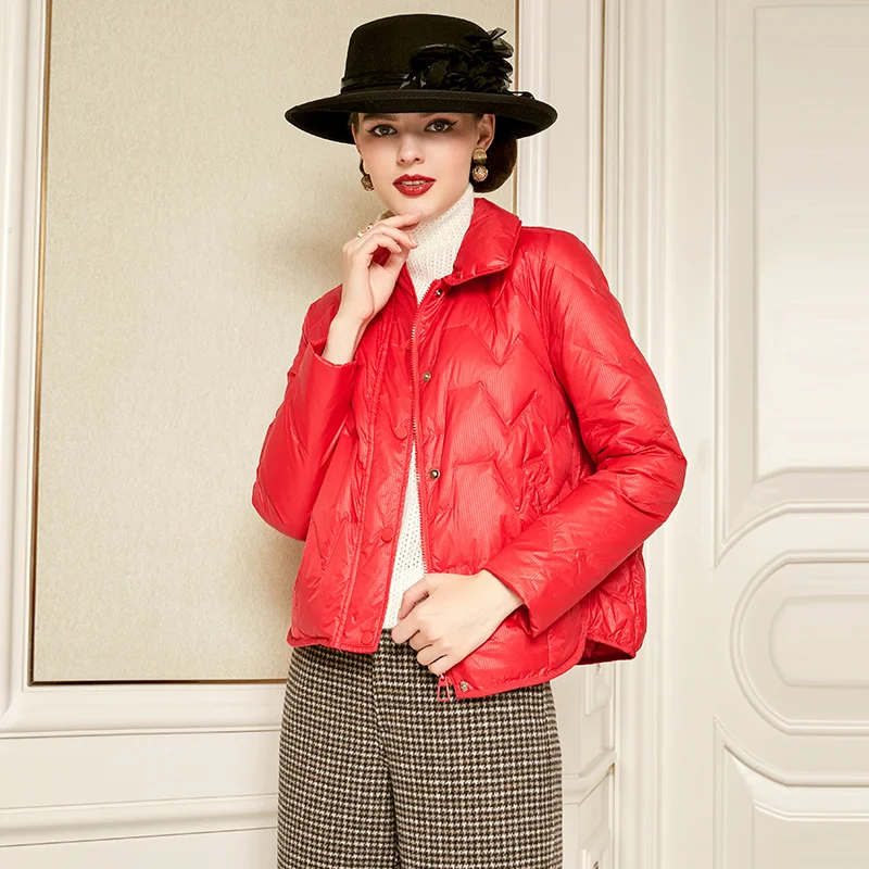 SHZQ 2021 New Winter White Duck Down Jacket Women's Thickened Warm Red Short Thin Versatile Coat
SHZQ 2021 New Winter White Duck Down Jacket Women's Thickened Warm Red Short Thin Versatile Coat
