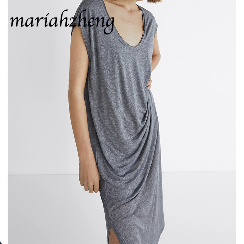 Meriahzheng 2021 Summer Women's European and American Wind-smeared Round Collared Body Drop-off Design Side-split Long Dress PYL
Meriahzheng 2021 Summer Women's European and American Wind-smeared Round Collared Body Drop-off Design Side-split Long Dress PYL