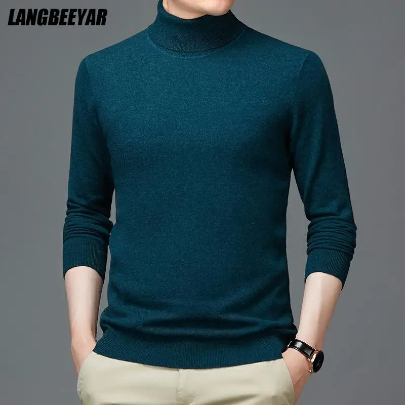 100% Wool Thick High End Fashion Brand Knit Pullover Men Turtle Neck Sweater Autum Casual Jumper Korean Winter Mens Clothes
100% Wool Thick High End Fashion Brand Knit Pullover Men Turtle Neck Sweater Autum Casual Jumper Korean Winter Mens Clothes