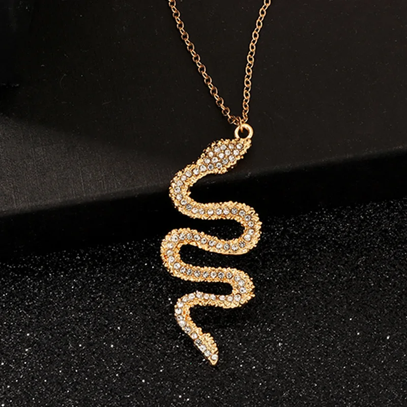 Gold Pendant Punk Crystal CZ Snake Animals Long Chain Women Female Necklace Gold Silver Necklace Jewelry Gift Gothic Collar
Gold Pendant Punk Crystal CZ Snake Animals Long Chain Women Female Necklace Gold Silver Necklace Jewelry Gift Gothic Collar