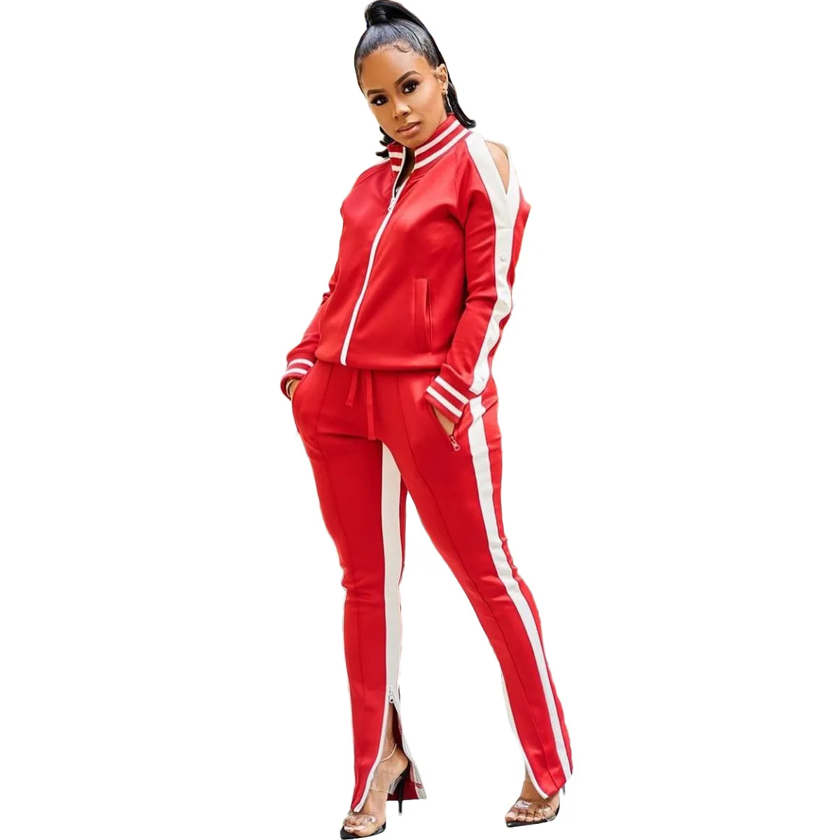 Two-piece Fashion Casual Sports Suit Women Tracksuit Long Sleeve Zipper Jacket Tops Straight Pants Matching Set Jogging Outfits
Two-piece Fashion Casual Sports Suit Women Tracksuit Long Sleeve Zipper Jacket Tops Straight Pants Matching Set Jogging Outfits