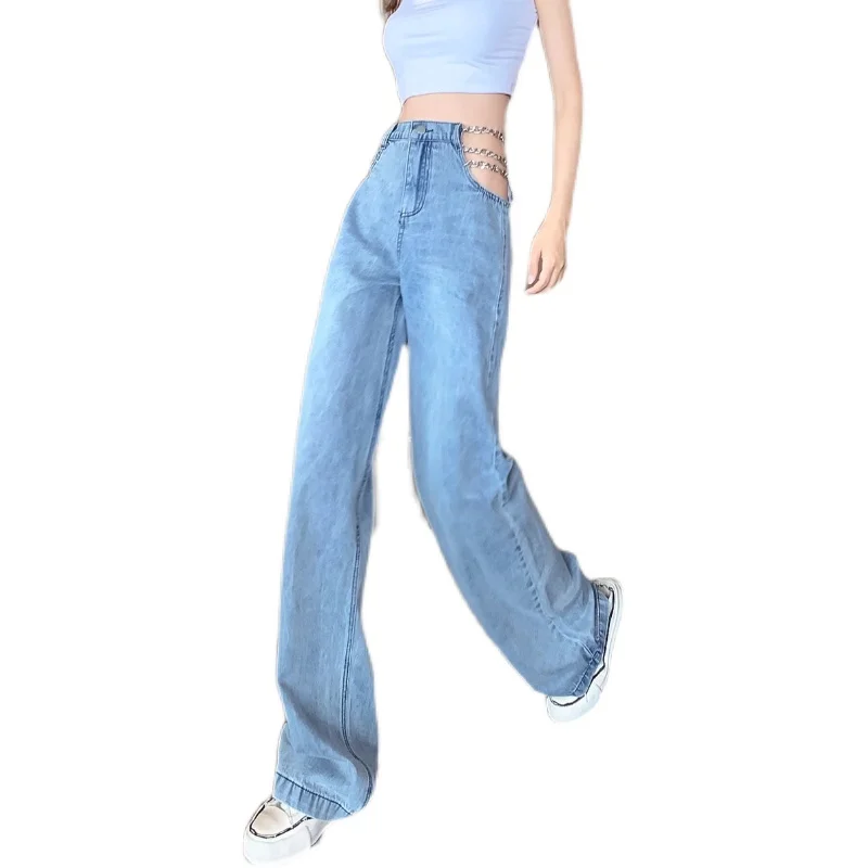 Women's Jeans Hollow Out High Waist Jeans For Women Wide-legged Denim Pants Girls Casual Sexy Loose Pants
Women's Jeans Hollow Out High Waist Jeans For Women Wide-legged Denim Pants Girls Casual Sexy Loose Pants