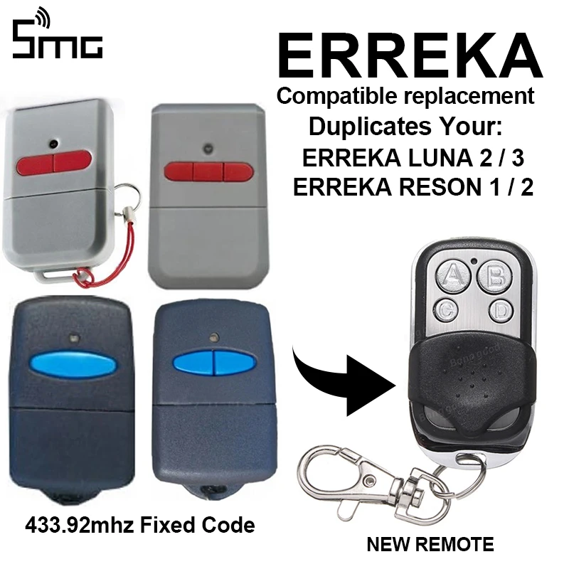 Пульт дистанционного управления ERREKA LUNA2 LUNA3 резо1 резо2 433 92 МГц с функцией