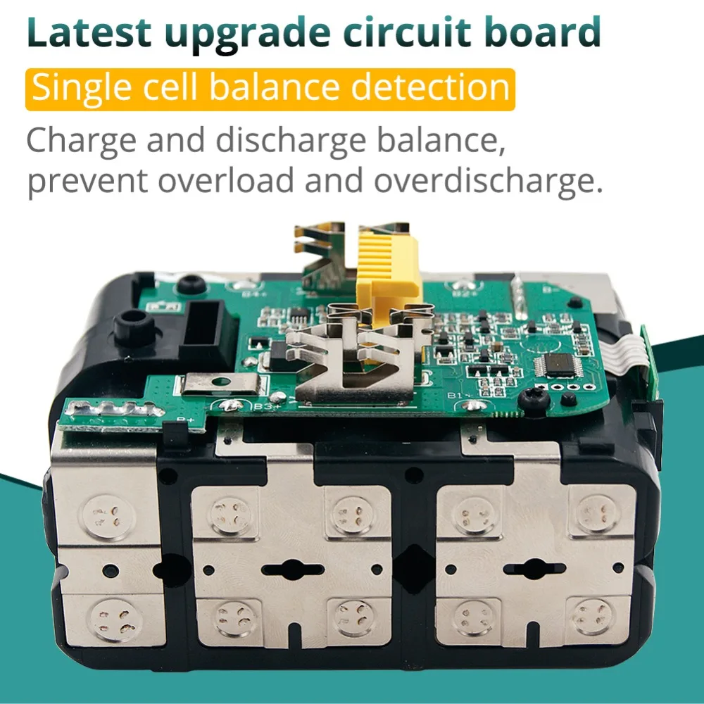 Latest Upgraded BL1860 Rechargeable Battery 18V 18000mAh Lithium ion for Makita 18v Battery BL1840 BL1850 BL1830 BL1860B LXT400
Latest Upgraded BL1860 Rechargeable Battery 18V 18000mAh Lithium ion for Makita 18v Battery BL1840 BL1850 BL1830 BL1860B LXT400